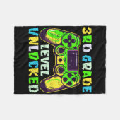 Ck To School 3rd Grade Boys Gamer First Day Third Fleece Deken (Voorkant (Horizontaal))
