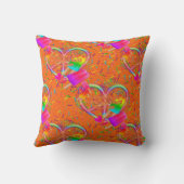 CKC-Peace, Love and Popsicle's-Oranje Sq Pillow Kussen (Achterkant)
