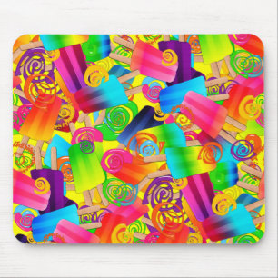 CKC Popsicle Swirls, Geel-MOUSEPAD Muismat