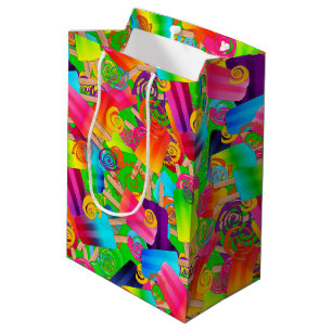 CKC Popsicle Swirls, Neon-Gift Bag M Medium Cadeauzakje