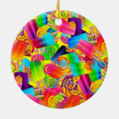 CKC Popsicle Swirls, ORNEMENT ROND Jaune (Dos)