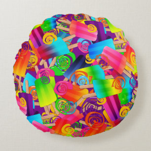 CKC Popsicle Swirls, PAARS-ROND SIERKUSSEN Rond Kussen
