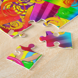CKC Popsicle Swirls, Yellow-JIGSAW PUZZLE Legpuzzel