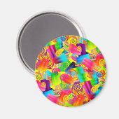 CKC Popsicle Swirls Yellow ROUND MAGNET (Recto/Verso)