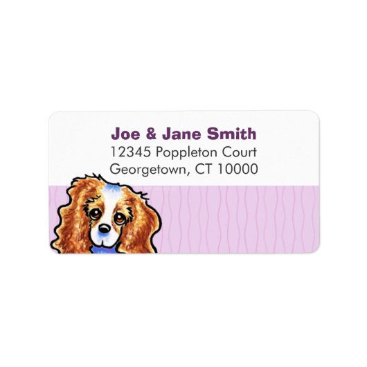 CKCS Blenheim Thistle Stripes Etiket (Voorkant)