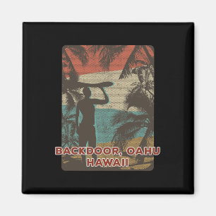 Ckdoor Oahu Hawaï Vintage Surfen Strand Kokosnoot Magneet