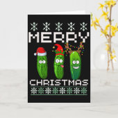 Ckle Lover Xmas Lighting Santa Ugly Ckle Christmas Kaart (Gele Bloem)