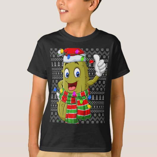 Ckle Ugly Xmas Lighting Santa Ckle Christmas T Shi T-shirt (Voorkant)