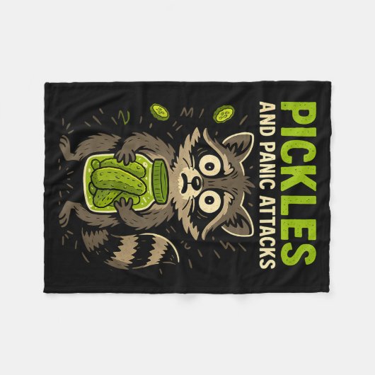 Ckles And Panic Attacks Raccoon Trash Panda Funny  Fleece Deken (Voorkant (Horizontaal))