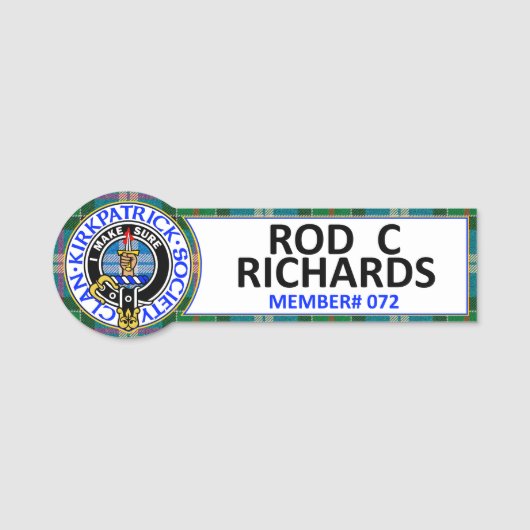 CKS Name Badge for ROD C RICHARDS (Devant)