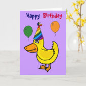 CL - Carte d'anniversaire à peine canard (Fleur jaune)