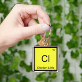 Cl - Chicken Little Funny Chemistry Element Symbol Sleutelhanger (Hand)