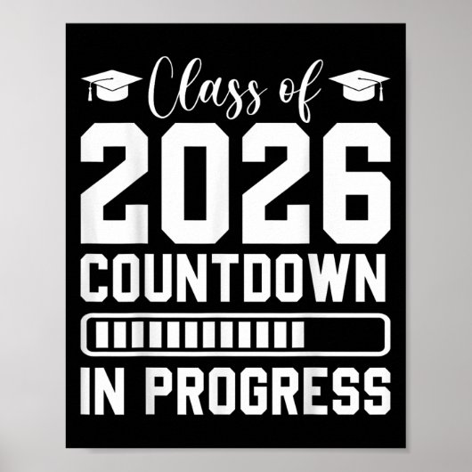 Cl Of 2026 Countdown In Progress Senior Graduate Poster (Voorkant)