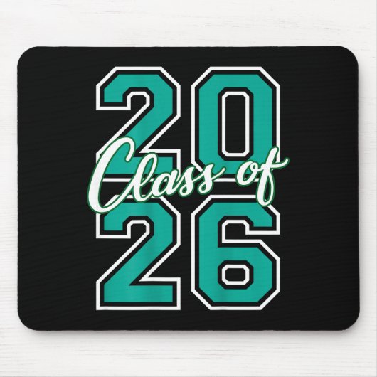 Cl Of 2026 Graduation Varsity Teal And White On Th Muismat (Voorkant)