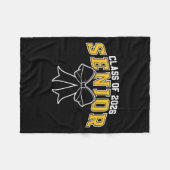 Cl Of 2026 Senior Graduation Black Gold Coquette B Fleece Deken (Voorkant (Horizontaal))