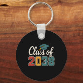 Cl Of 2038 Grow With Me Funny Kindergarten To Grad Sleutelhanger (Voorkant)