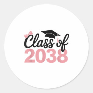 CL of 2038 Grow With Me Kindergarten Roze Coquette Ronde Sticker