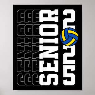 CL van 2025 Afstuderen Senior Volleybalspeler Boy Poster