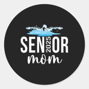 CL van 2025 Senior Mom Zwemteam Zwemmer Matching F Ronde Sticker