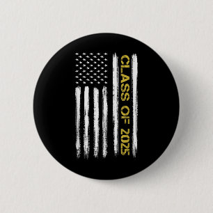 Cl van 2025 senior patriottische Amerikaanse vlag Ronde Button 5,7 Cm