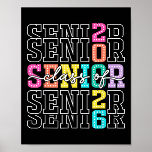 CL van 2026 Senior 2026 Afstuderen Student Mannen Poster