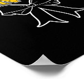 CL van 2026 Senior Afstuderen Zwart Goud Coquette Poster (Hoek)