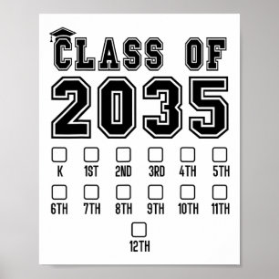 Cl Van 2035 Groei Met Mij Eerste Dag Van School Co Poster