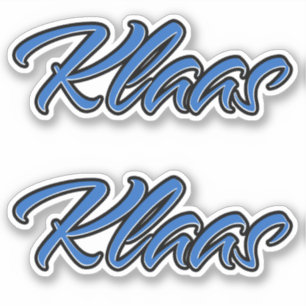 Claa Nom bleu Autocollant Autocollant