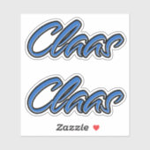 Claas Name blue Aufkleber Sticker Stickerset (Vel)
