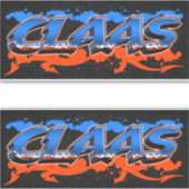 Claas Vorname Name Graffiti Aufkleber Sticker (Voorkant)