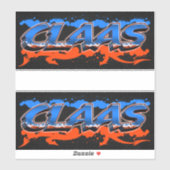 Claas Vorname Name Graffiti Aufkleber Sticker (Vel)