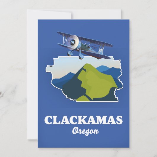 Clackamas Oregon USA carte Toile Imprimer (Devant)