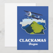 Clackamas Oregon USA carte Toile Imprimer (Devant / Derrière)