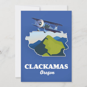 Clackamas Oregon USA carte Toile Imprimer