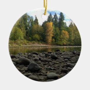 Clackamas River, OR Keramisch Ornament