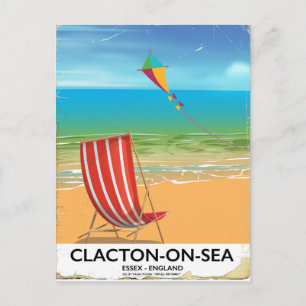 Clacton-on-sea, Essex Vintage reisposter Briefkaart