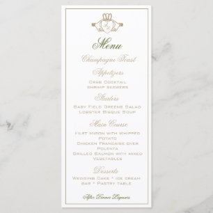 Claddagh Bruiloftsreceptie Menu