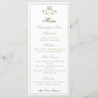 Claddagh Bruiloftsreceptie Menu