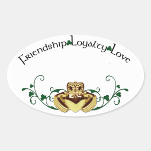 Claddagh/Claddaugh Ovale Sticker