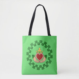 Claddagh en Green Knotwork Draagtas