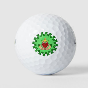 Claddagh en Green Knotwork Golfballen