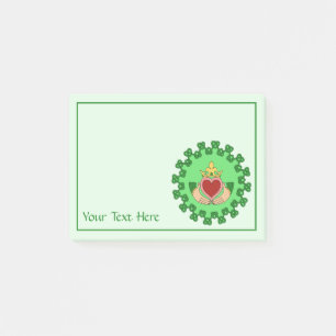 Claddagh en Green Knotwork Post-it® Notes