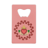 Claddagh et Red Knotwork sur rose (Devant)