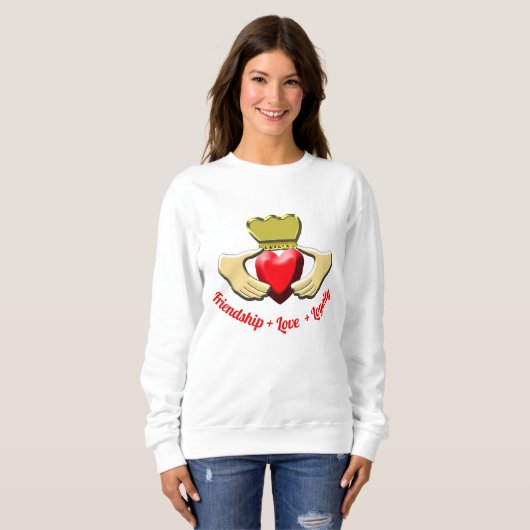 Claddagh Irish Symbol Trui (Voorkant volledig)
