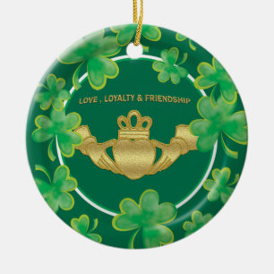 Claddagh Keramisch Ornament