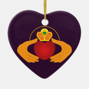 Claddagh Keramisch Ornament