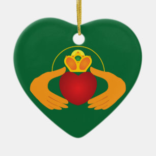 Claddagh Keramisch Ornament