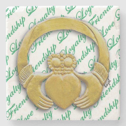 Claddagh, Onderzetters Iers/Ierland. (Voorkant)