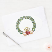 Claddagh Ovale Sticker (Envelop)