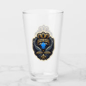 Claddagh Pint Glass Glas (Achterkant)